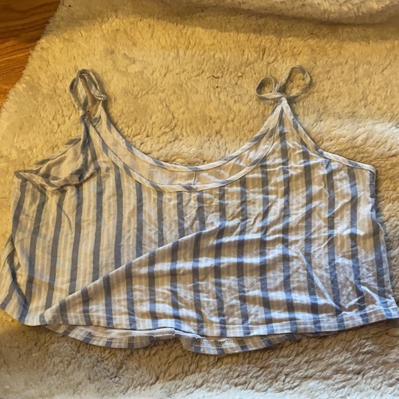 white and blue stripped tank top XS - Picture 2 of 2